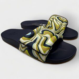OluKai Sunbeam Slide Women’s Sandals Deepest Depths/Swirl Size 7 NEW No Box